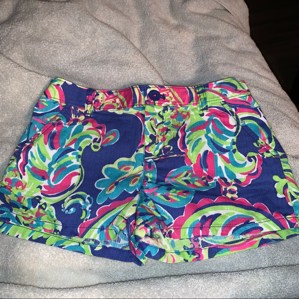 Lilly pulitzer sz 8 girls shorts excellent condition adj waist